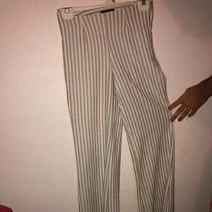 Stripped bell bottom dress pants
